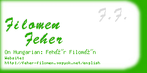 filomen feher business card